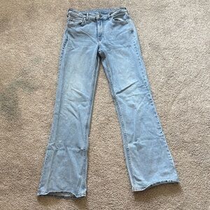 Stylish Light Blue Flare Jeans